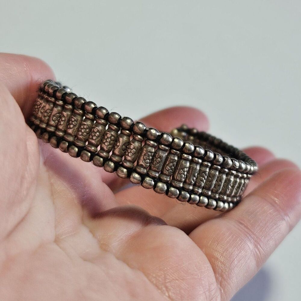 Sterling Silver Handwoven Bracelet 6.5" - Picture 5 of 15